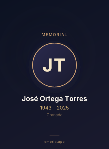 Memorial portrait of José Ortega Torres