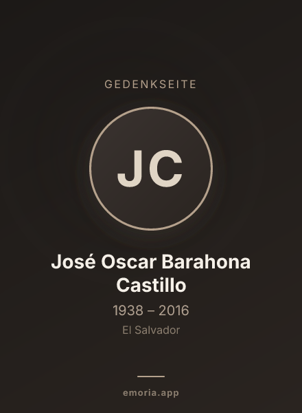 Gedenkportrait von José Oscar Barahona Castillo