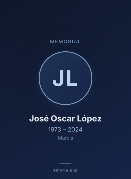 Memorial portrait of José Oscar López