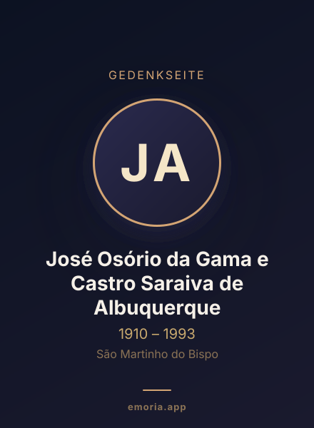 Gedenkportrait von José Osório da Gama e Castro Saraiva de Albuquerque