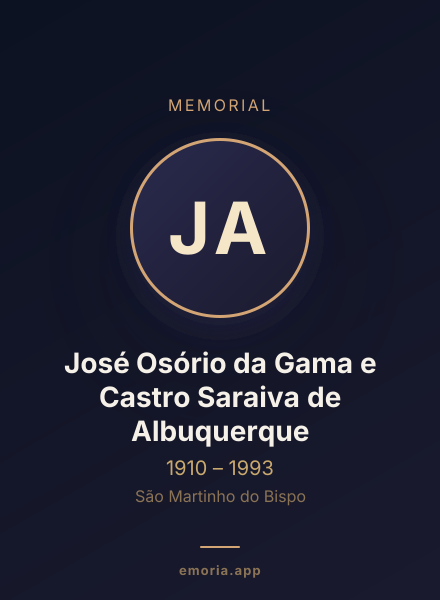 Memorial portrait of José Osório da Gama e Castro Saraiva de Albuquerque