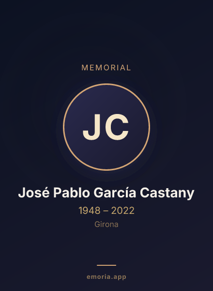 Memorial portrait of José Pablo García Castany