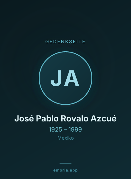 Gedenkportrait von José Pablo Rovalo Azcué