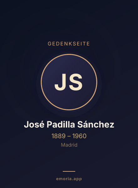 Gedenkportrait von José Padilla Sánchez