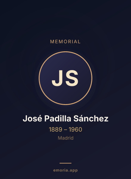 Memorial portrait of José Padilla Sánchez