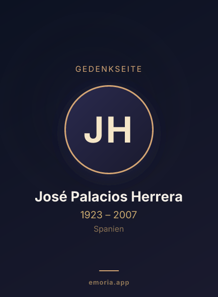 Gedenkportrait von José Palacios Herrera