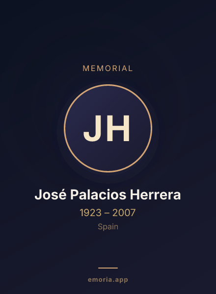 Memorial portrait of José Palacios Herrera