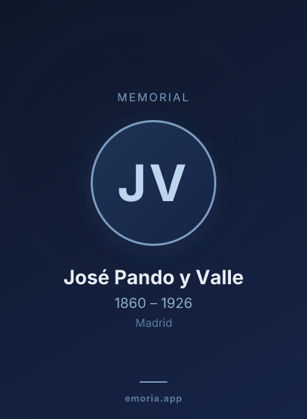 Memorial portrait of José Pando y Valle