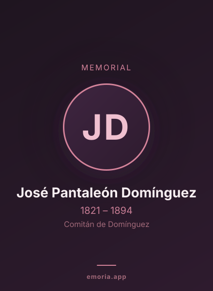 Memorial portrait of José Pantaleón Domínguez
