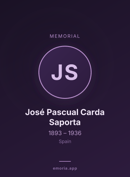 Memorial portrait of José Pascual Carda Saporta