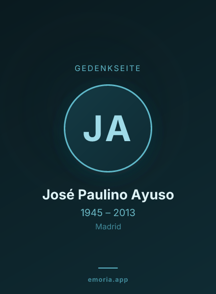 Gedenkportrait von José Paulino Ayuso