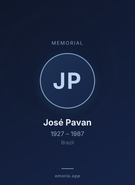 Memorial portrait of José Pavan