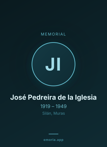 Memorial portrait of José Pedreira de la Iglesia