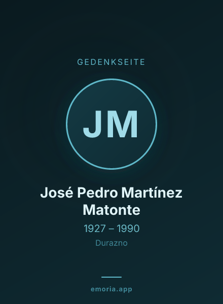 Gedenkportrait von José Pedro Martínez Matonte