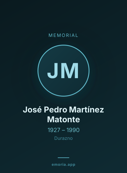 Memorial portrait of José Pedro Martínez Matonte