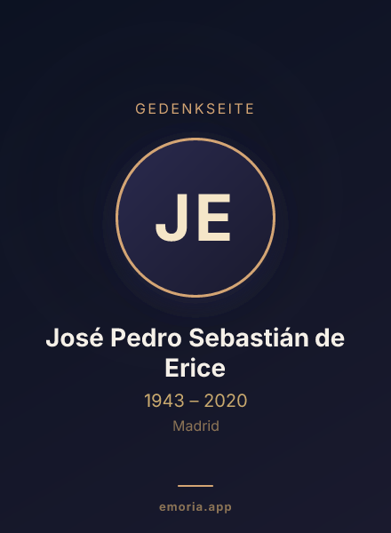 Gedenkportrait von José Pedro Sebastián de Erice