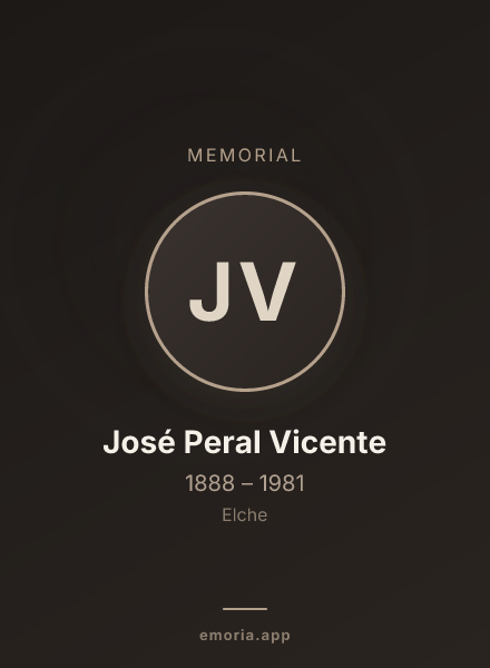 Memorial portrait of José Peral Vicente