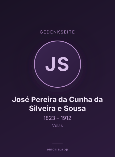Gedenkportrait von José Pereira da Cunha da Silveira e Sousa