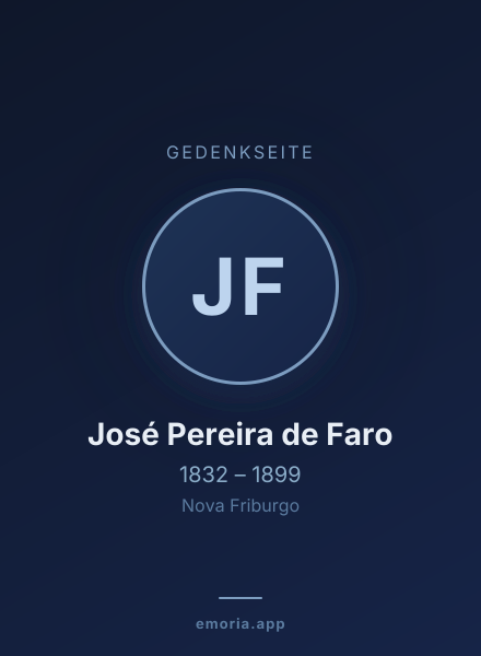 Gedenkportrait von José Pereira de Faro
