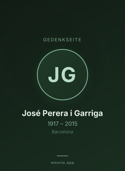 Gedenkportrait von José Perera i Garriga