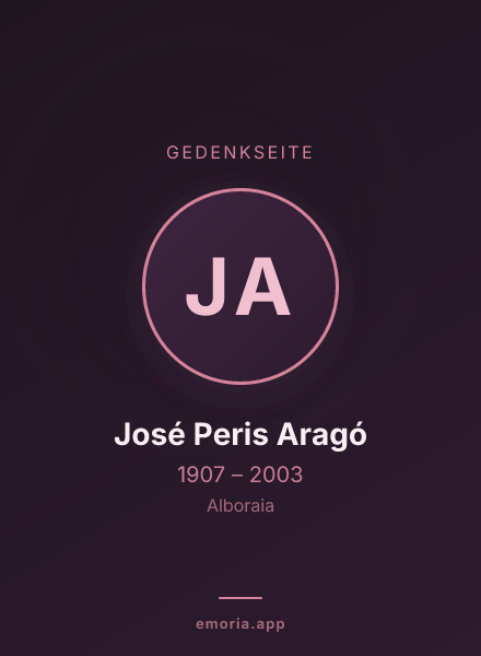 Gedenkportrait von José Peris Aragó
