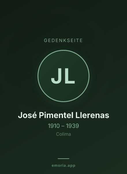 Gedenkportrait von José Pimentel Llerenas