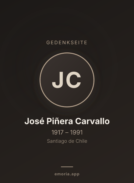 Gedenkportrait von José Piñera Carvallo