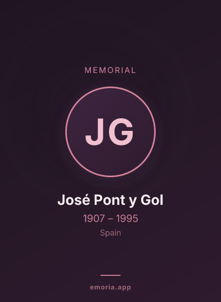 Memorial portrait of José Pont y Gol