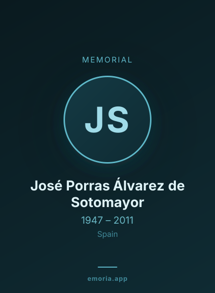 Memorial portrait of José Porras Álvarez de Sotomayor