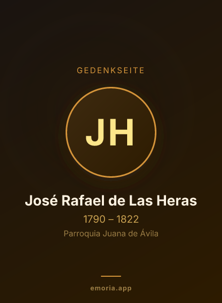 Gedenkportrait von José Rafael de Las Heras