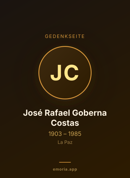 Gedenkportrait von José Rafael Goberna Costas