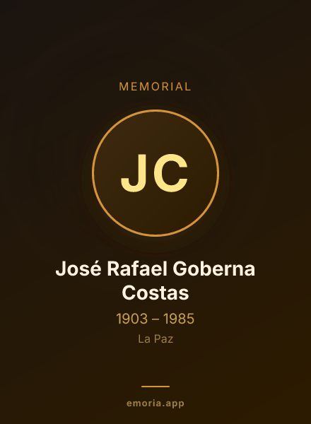 Memorial portrait of José Rafael Goberna Costas