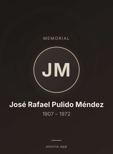 Memorial portrait of José Rafael Pulido Méndez