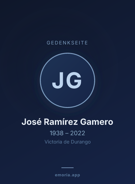 Gedenkportrait von José Ramírez Gamero