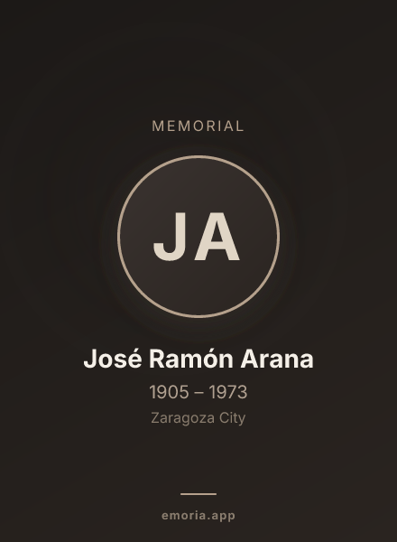 Memorial portrait of José Ramón Arana