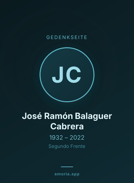 Gedenkportrait von José Ramón Balaguer Cabrera