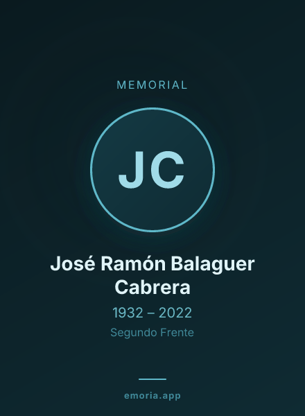 Memorial portrait of José Ramón Balaguer Cabrera