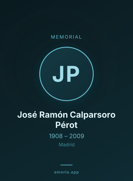 Memorial portrait of José Ramón Calparsoro Pérot