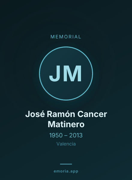 Memorial portrait of José Ramón Cancer Matinero