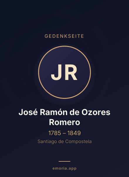 Gedenkportrait von José Ramón de Ozores Romero