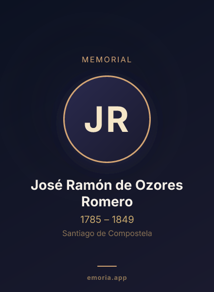 Memorial portrait of José Ramón de Ozores Romero