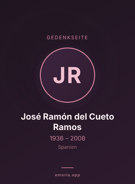 Gedenkportrait von José Ramón del Cueto Ramos