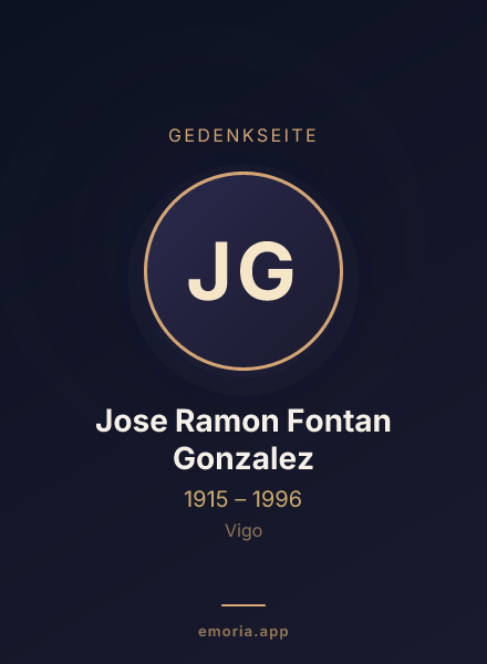 Gedenkportrait von Jose Ramon Fontan Gonzalez