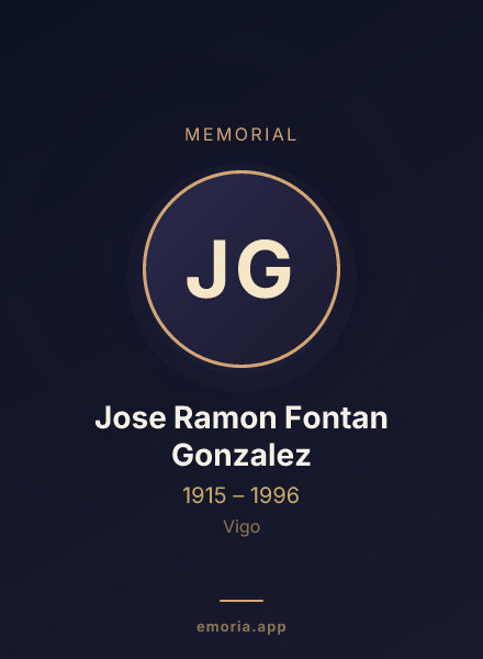Memorial portrait of Jose Ramon Fontan Gonzalez