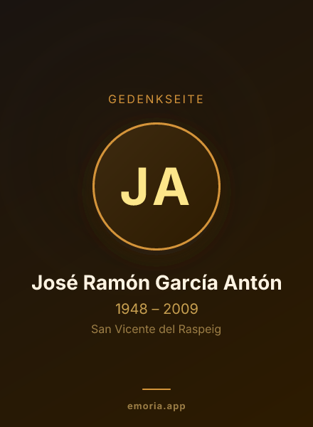 Gedenkportrait von José Ramón García Antón