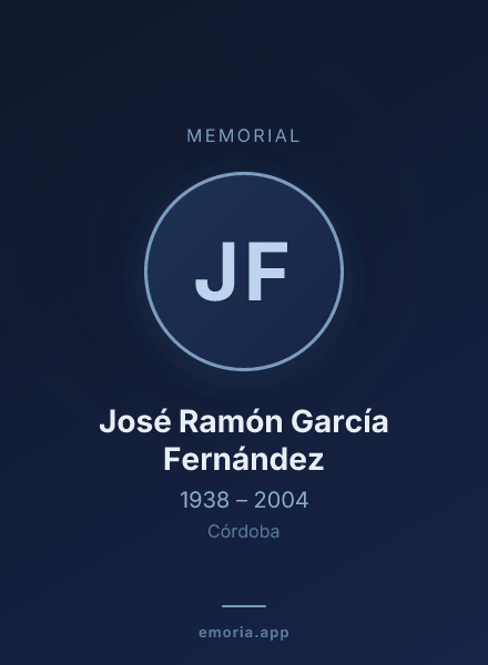 Memorial portrait of José Ramón García Fernández