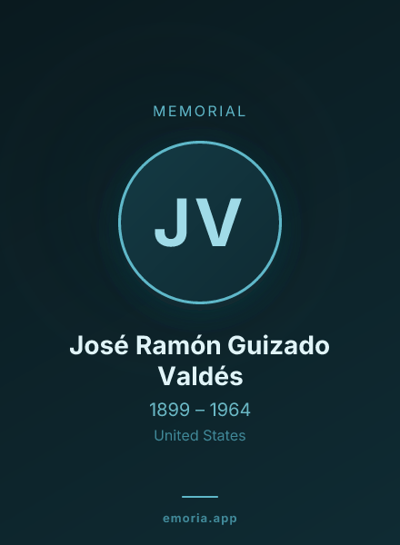 Memorial portrait of José Ramón Guizado Valdés