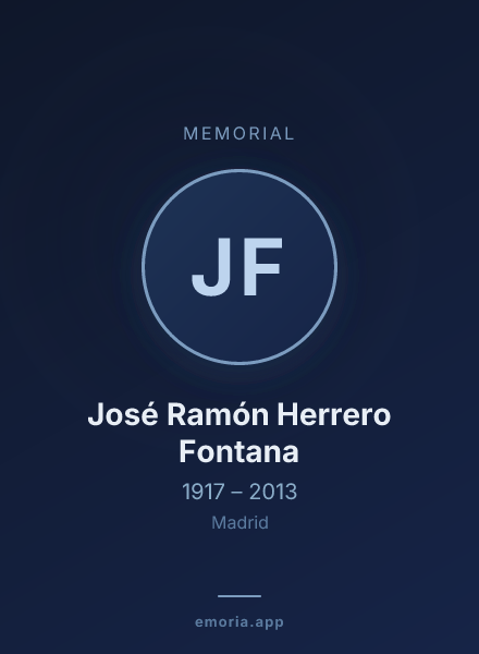 Memorial portrait of José Ramón Herrero Fontana