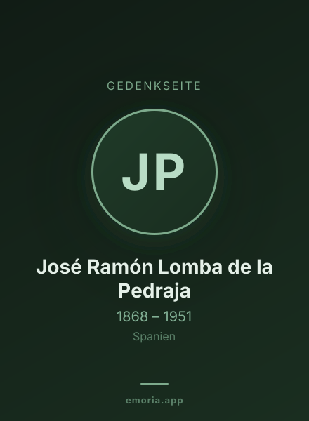 Gedenkportrait von José Ramón Lomba de la Pedraja