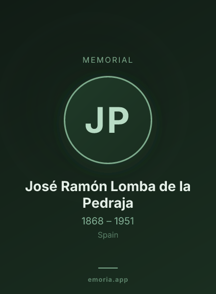 Memorial portrait of José Ramón Lomba de la Pedraja